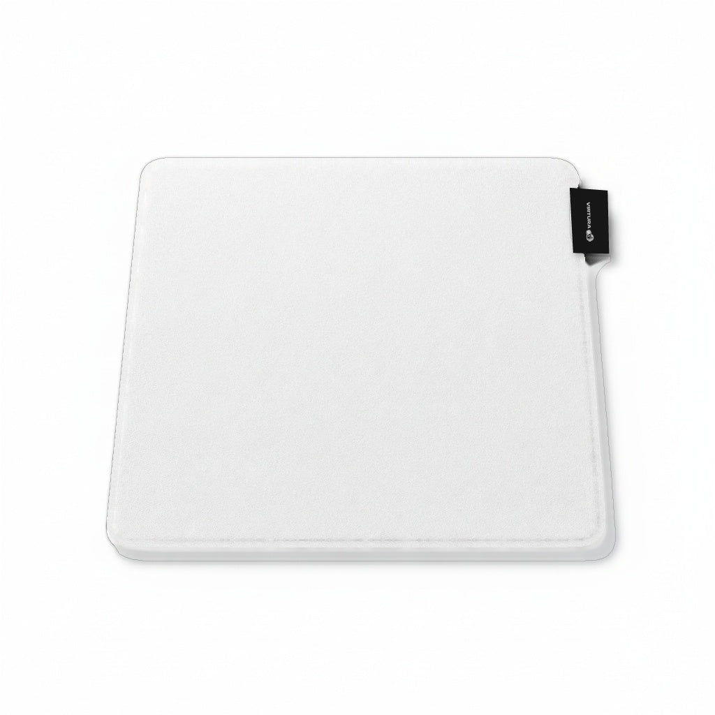XS Mousepad White Edtion - transparent edges, black label