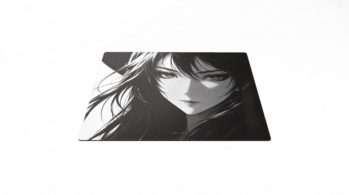 V-ANIME (V2) – staklena podloga za miša – pogled spreda
