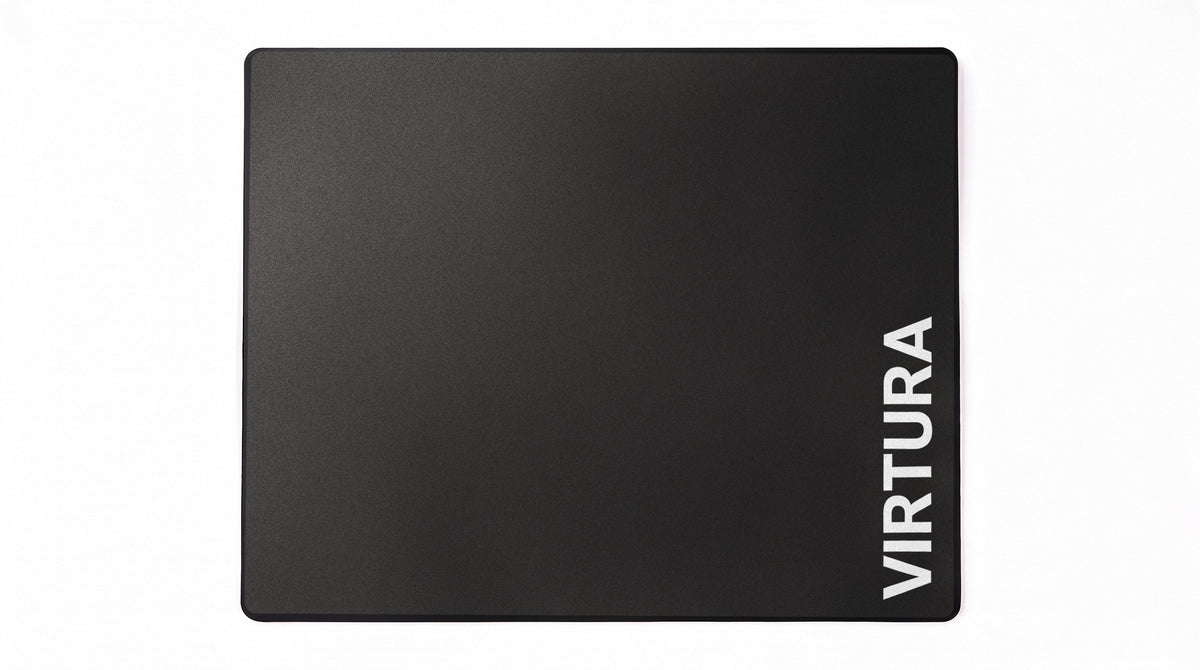 V-BLACK glass mousepad - top view