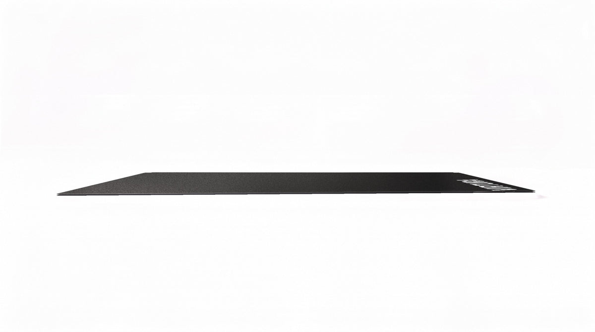 V-BLACK glass mousepad - side view