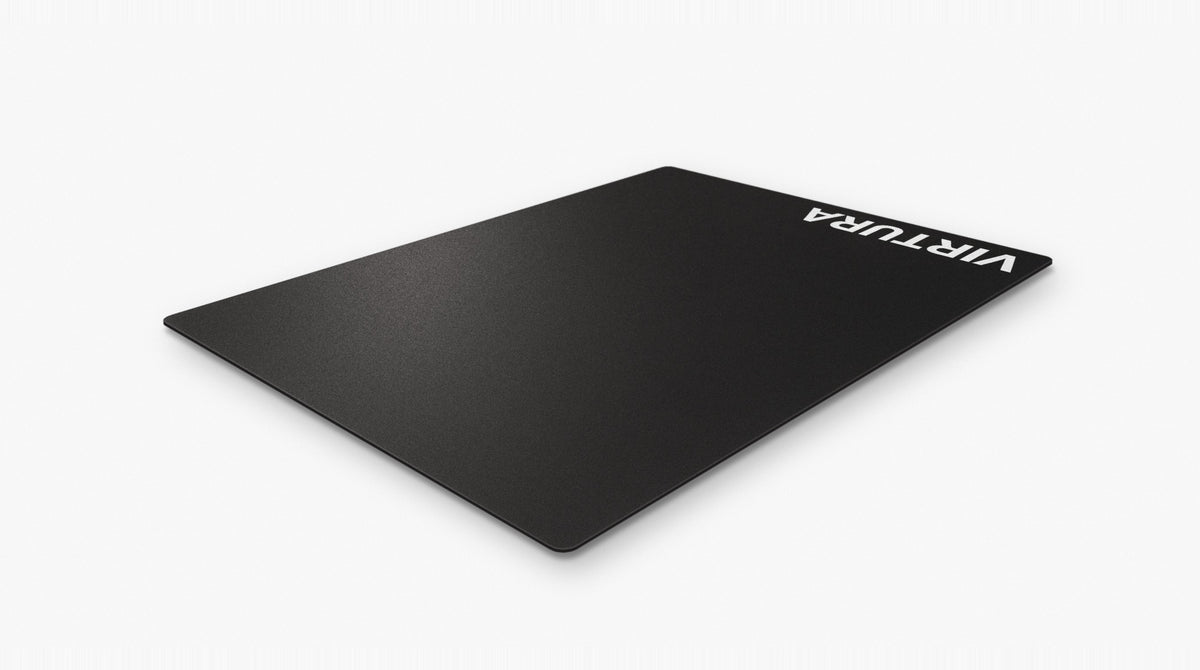 V-BLACK glass mousepad - 3/4 view