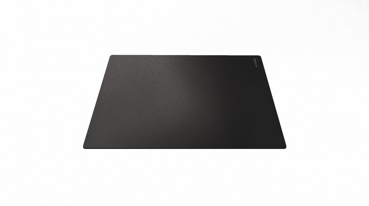 V-CONTROL V1 (BLACK) – staklena podloga za miša – pogled spreda