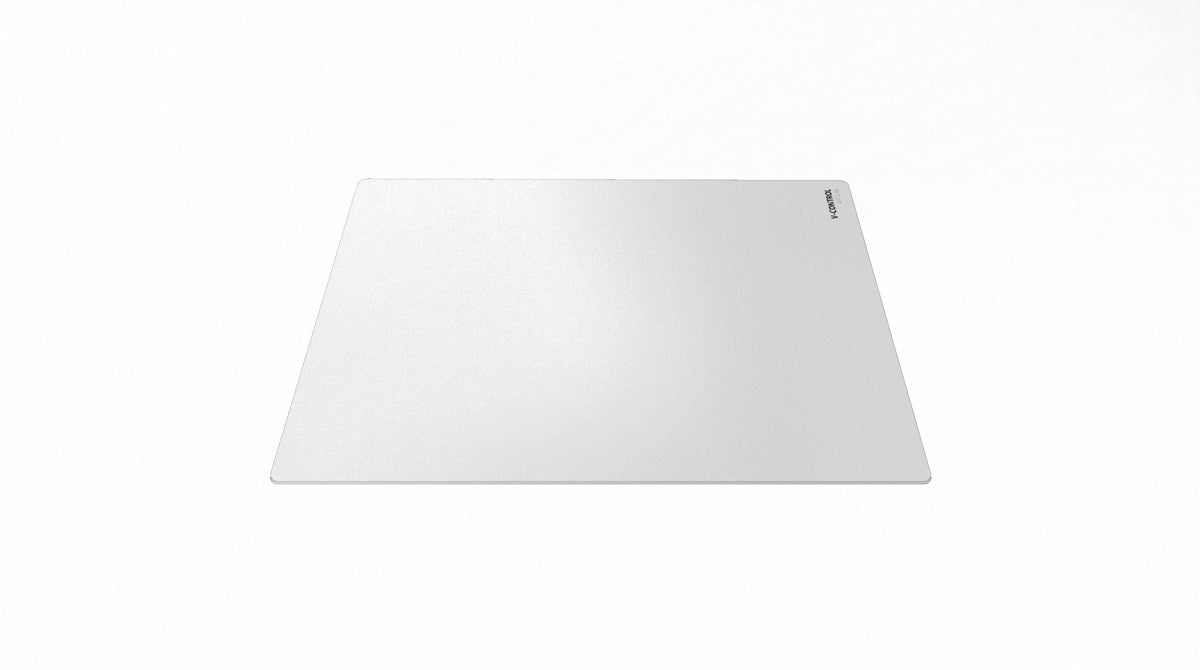 V-CONTROL V1 (WHITE) – стеклянный коврик для мыши – вид спереди