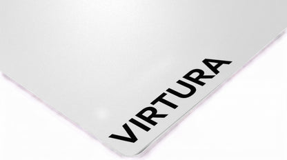V-WHITE – tappetino in vetro – primo piano dell'angolo
