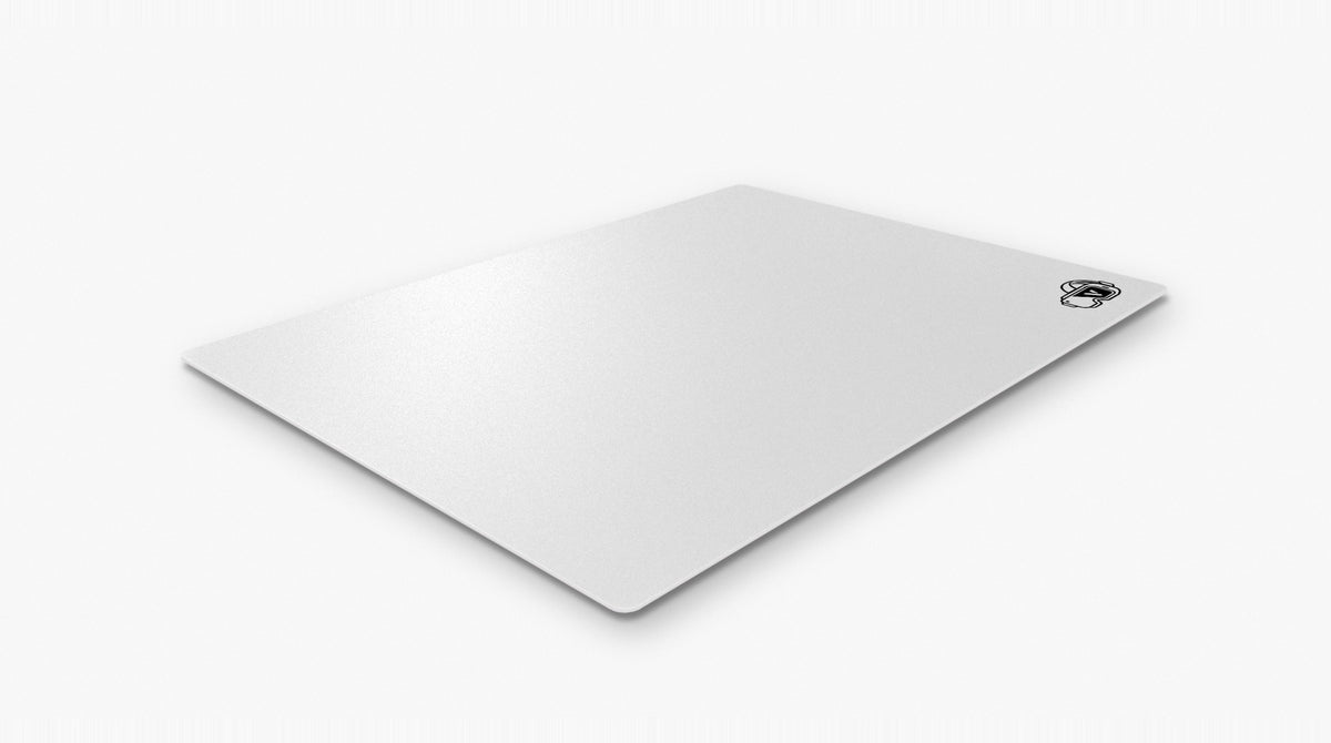 V-WHITE V-2 – tapis de souris en verre – vue 3/4